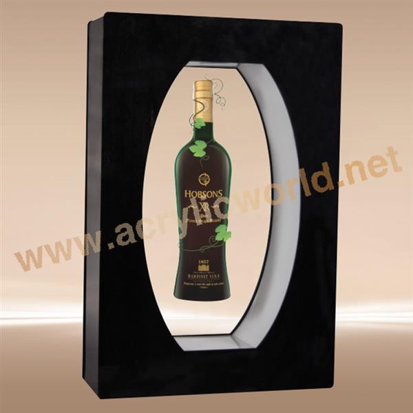 magnetic floating wine display    retail acrylic wine display stand